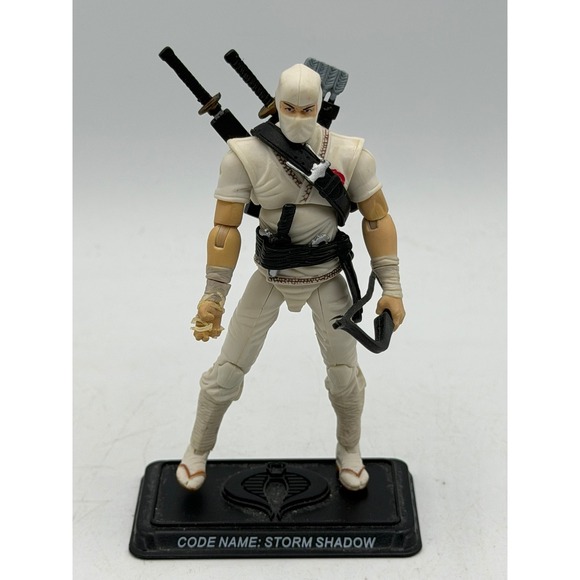 Hasbro Other - 2007 G.I. Joe 25th Anniversary Storm Shadow v2 100% Complete Stand Hasbro 3.75"